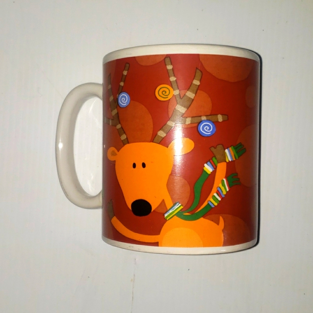 4/20 FSG Ceramic Coffee/ Tea Mug "Brown Reindeer" 11oz Mug